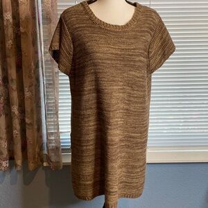 💜💜 K•I•K•I•T Too Knitwear Sweater Dress Brown Tones Size 1X